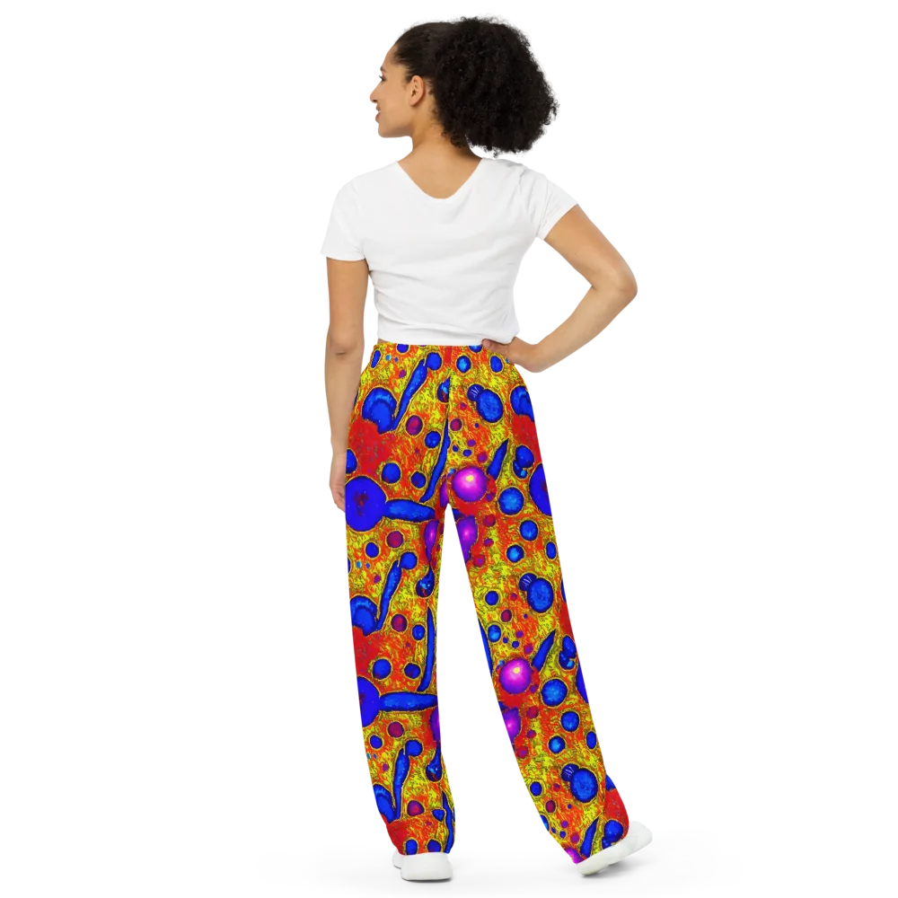 Cobalt Lava on Wide-Leg Pants — Back