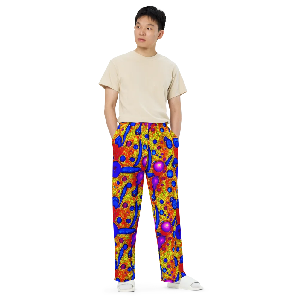 Cobalt Lava on Wide-Leg Pants — Front
