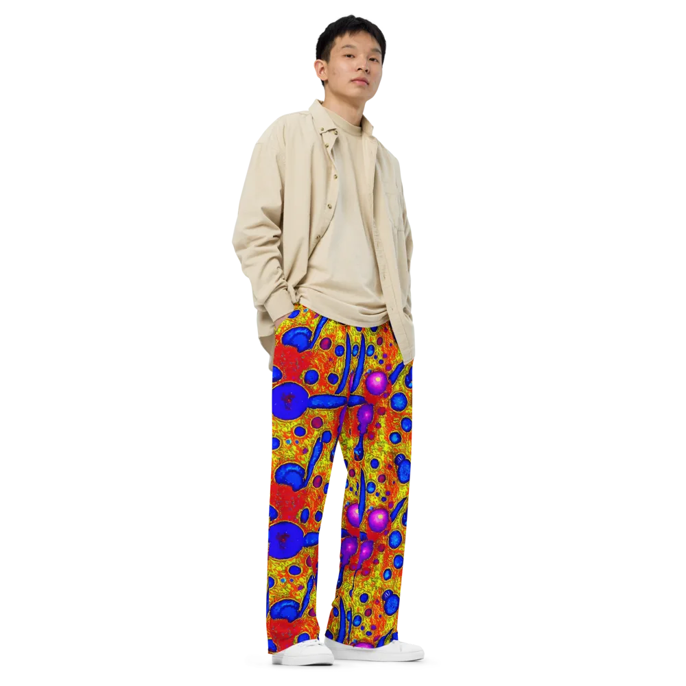 Cobalt Lava on Wide-Leg Pants — Right Front