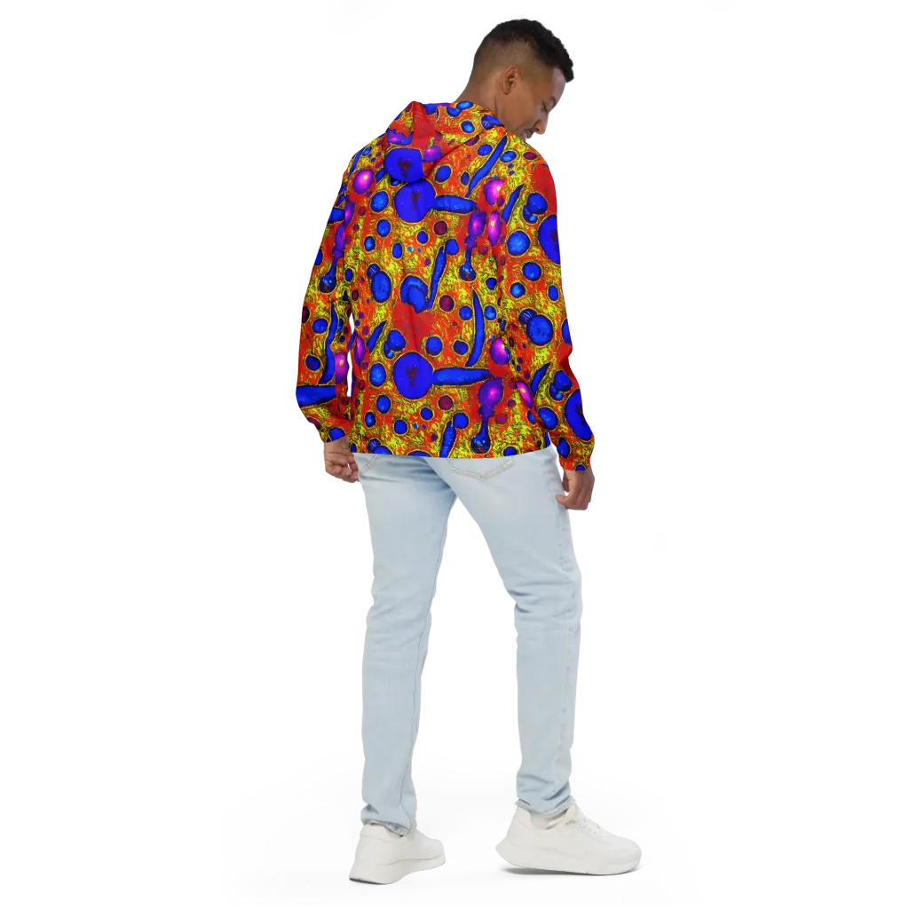 Cobalt Lava on Men's Windbreaker — Back