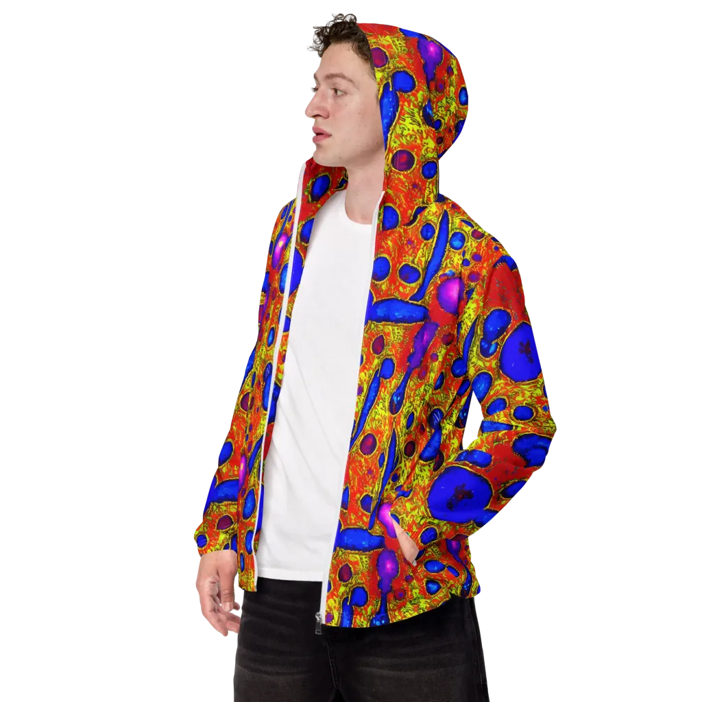 Cobalt Lava on Men's Windbreaker — Left Front