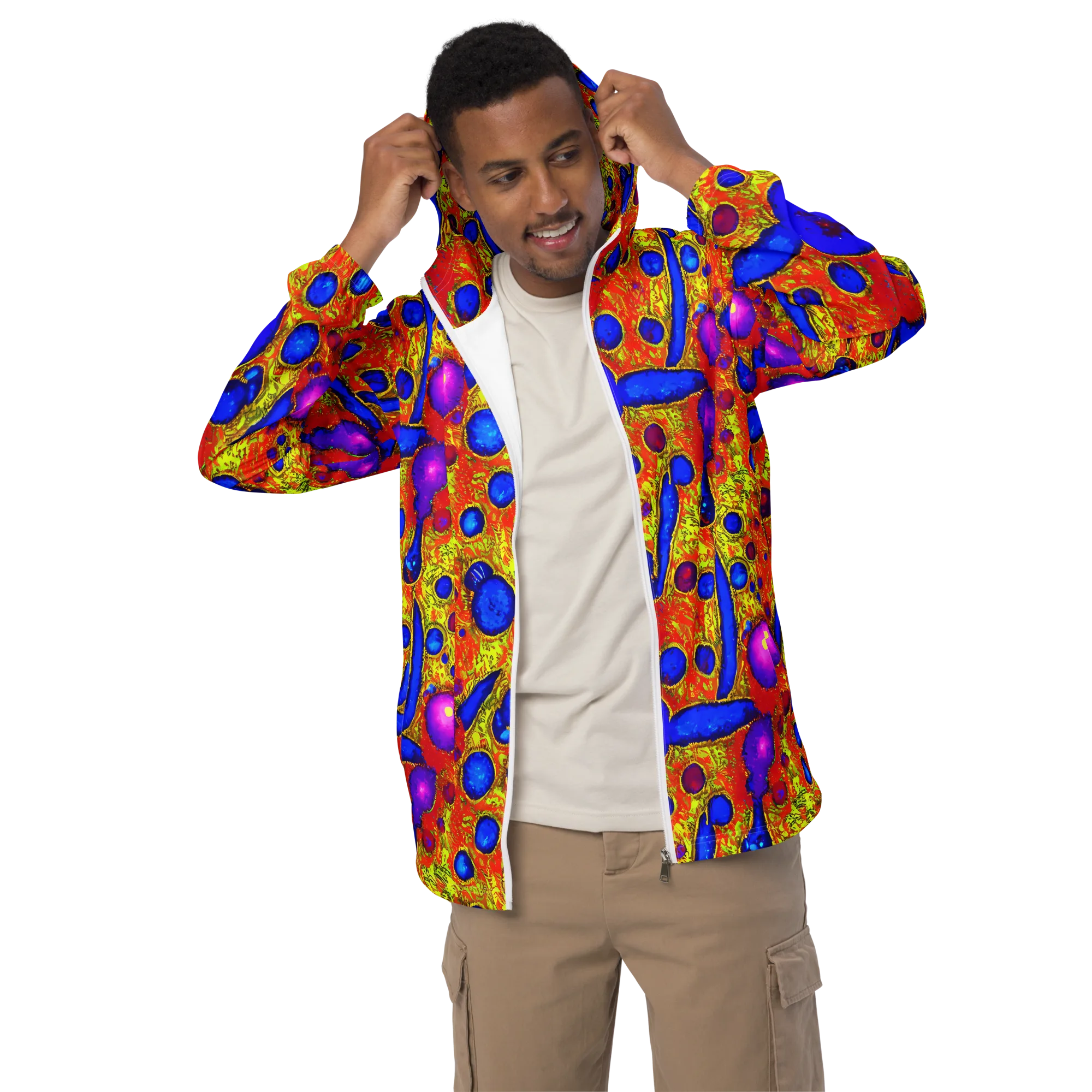 Cobalt Lava on Men's Windbreaker — Front