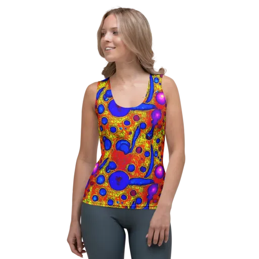 Cobalt Lava on a Women's Tank Top