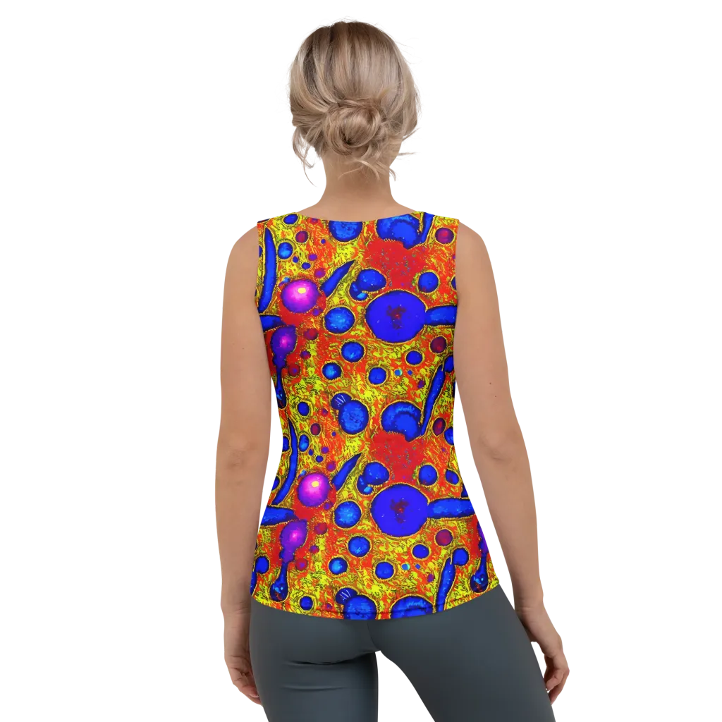 Cobalt Lava on Women's Tank Top — Back
