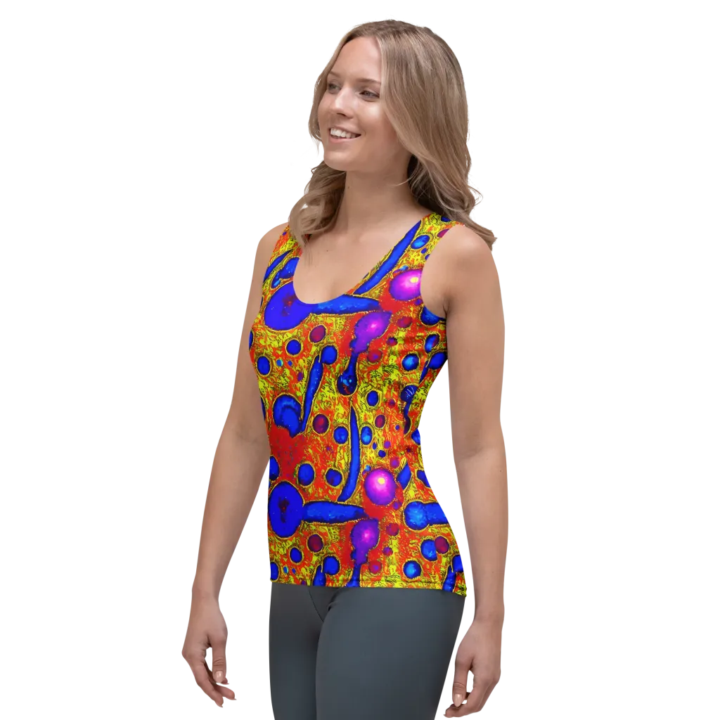 Cobalt Lava on Women's Tank Top — Left Front