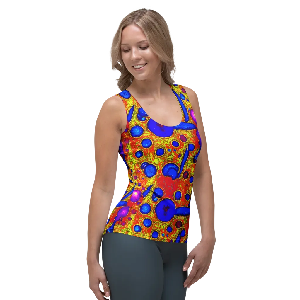 Cobalt Lava on Women's Tank Top — Right Front