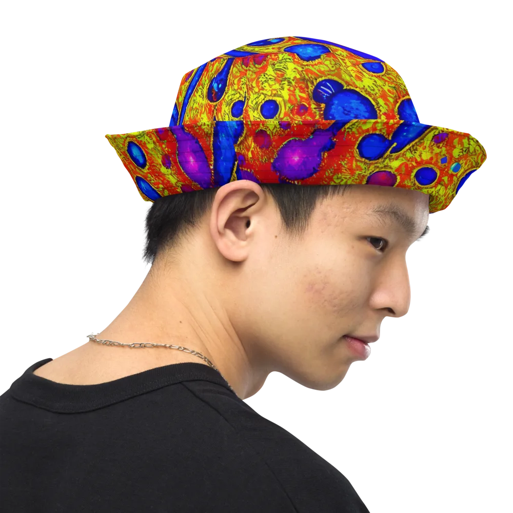 Cobalt Lava on Reversible Bucket Hat — Right Outside