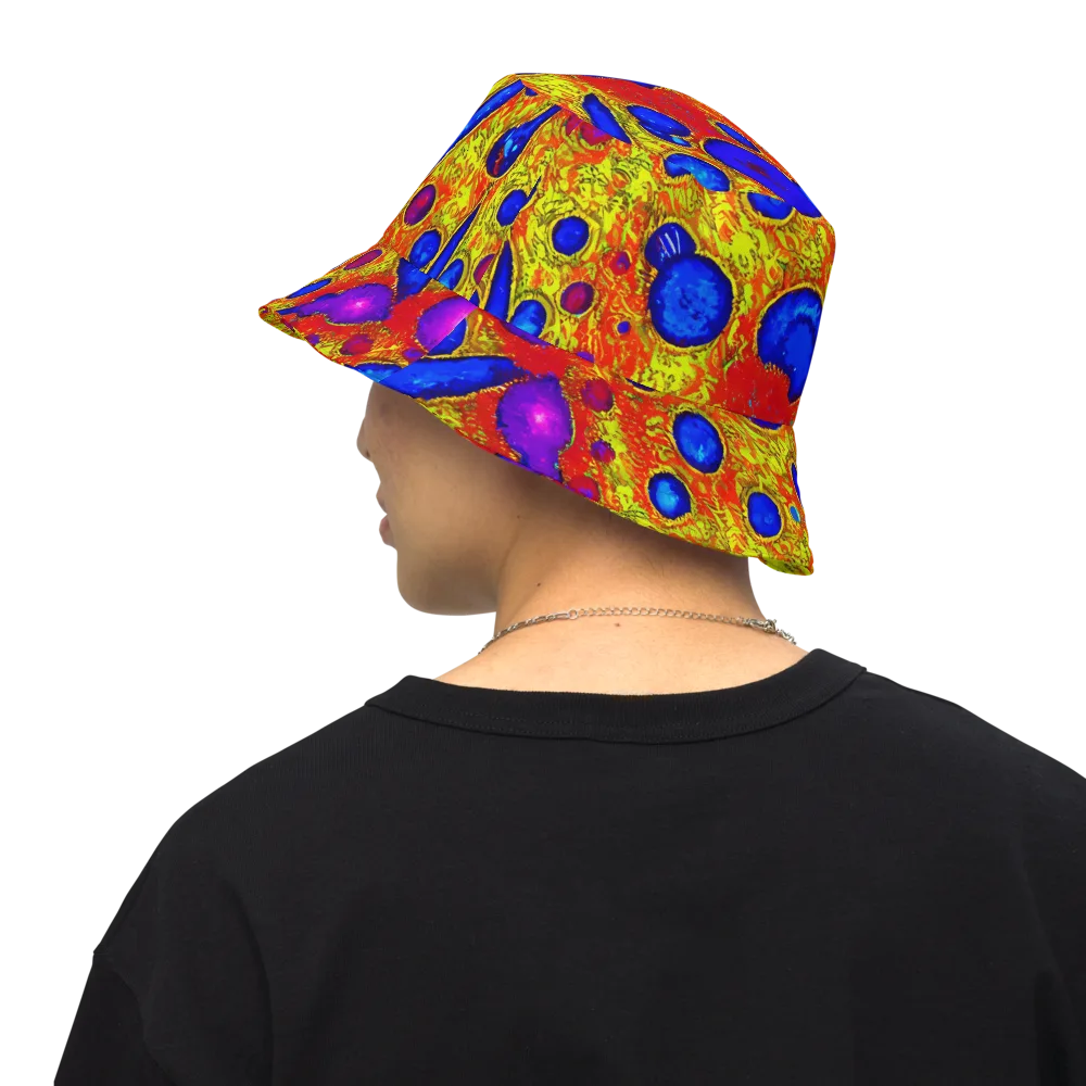 Cobalt Lava on Reversible Bucket Hat — Back Inside
