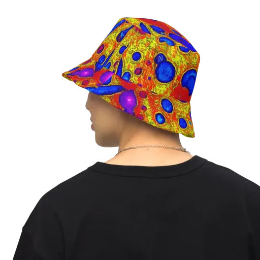 Cobalt Lava on a Reversible Bucket Hat