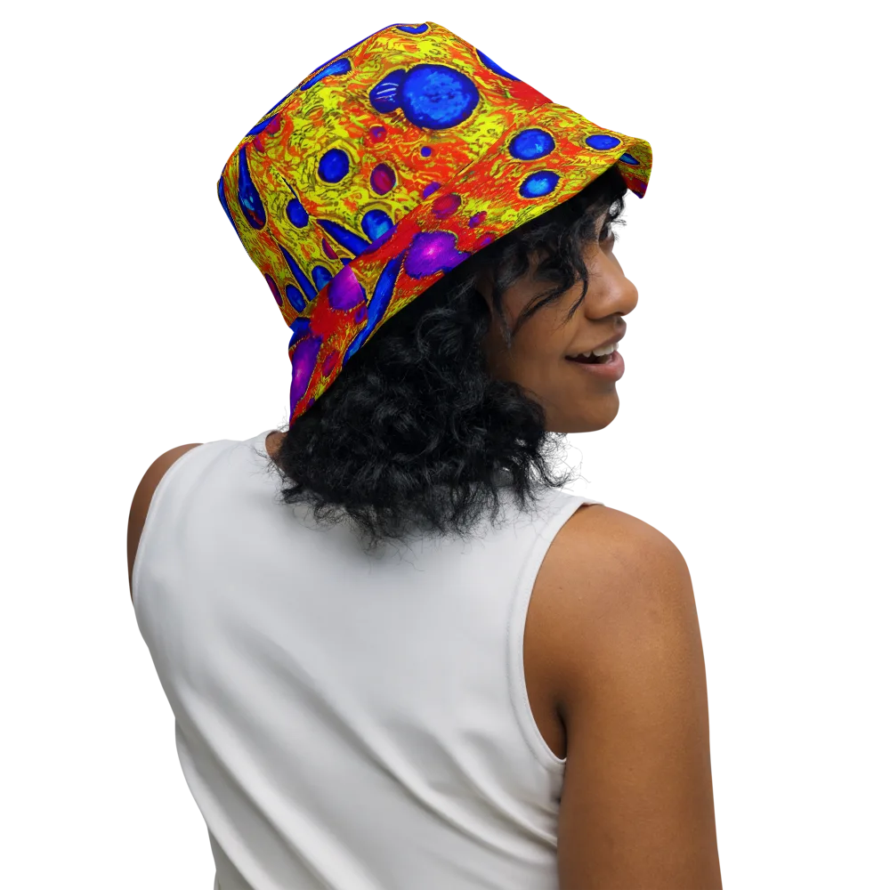 Cobalt Lava on Reversible Bucket Hat — Right Outside