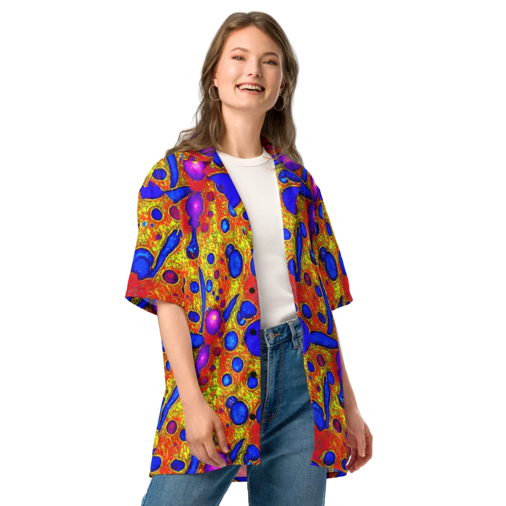 Cobalt Lava on Button Shirt — Front