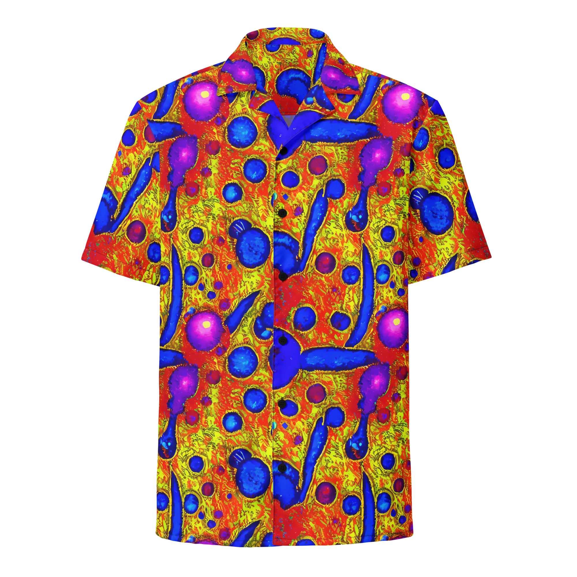 Cobalt Lava on Button Shirt — Front