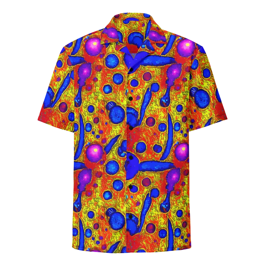 Cobalt Lava on Button Shirt — Front