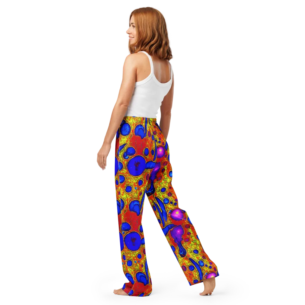 Cobalt Lava on Women's Pajama Pants — Back