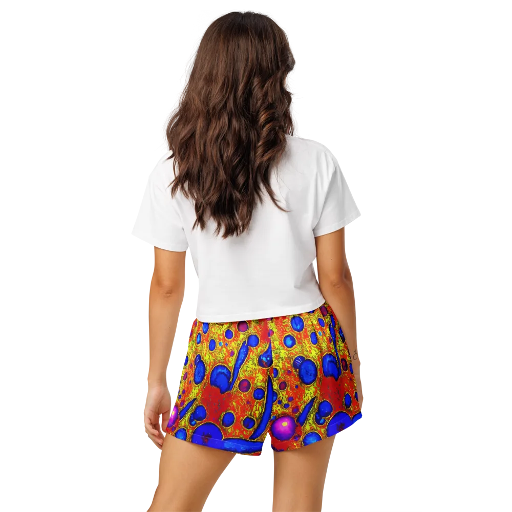 Cobalt Lava on Women's Pajama Shorts — Back