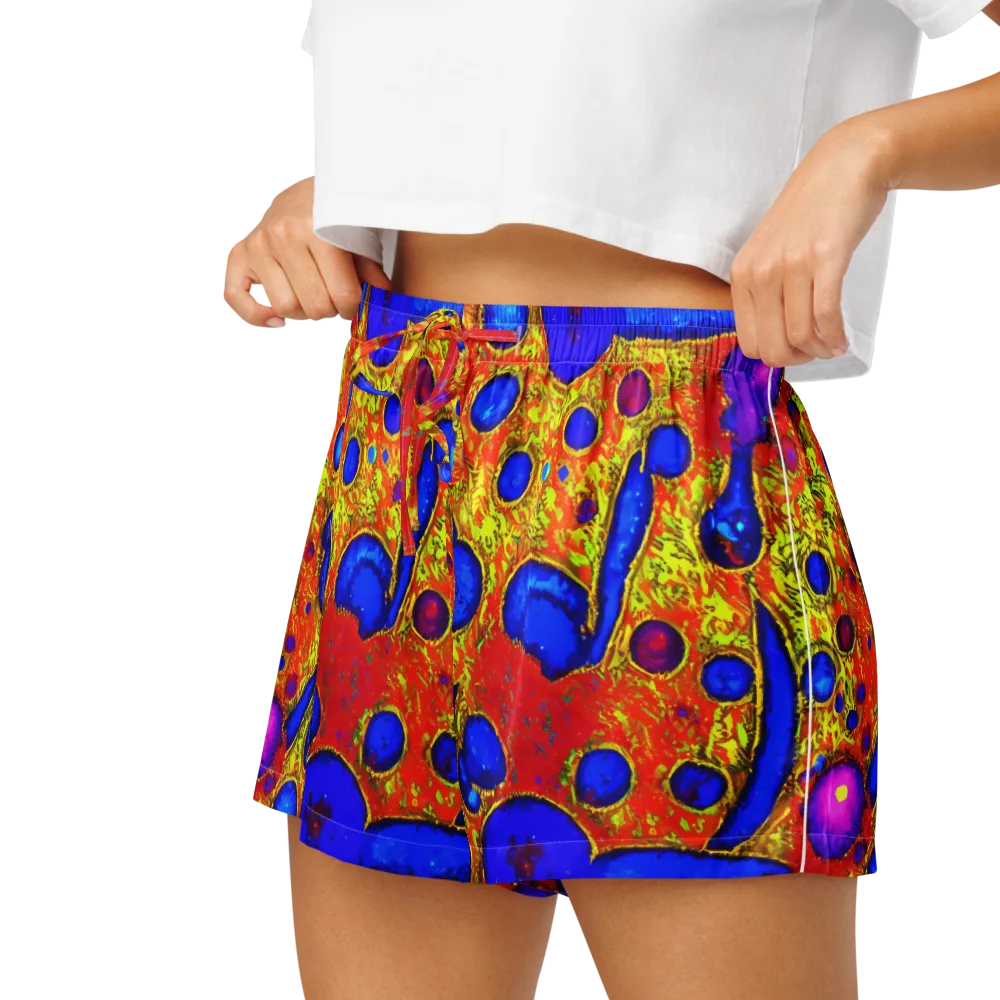 Cobalt Lava on Women's Pajama Shorts — Left