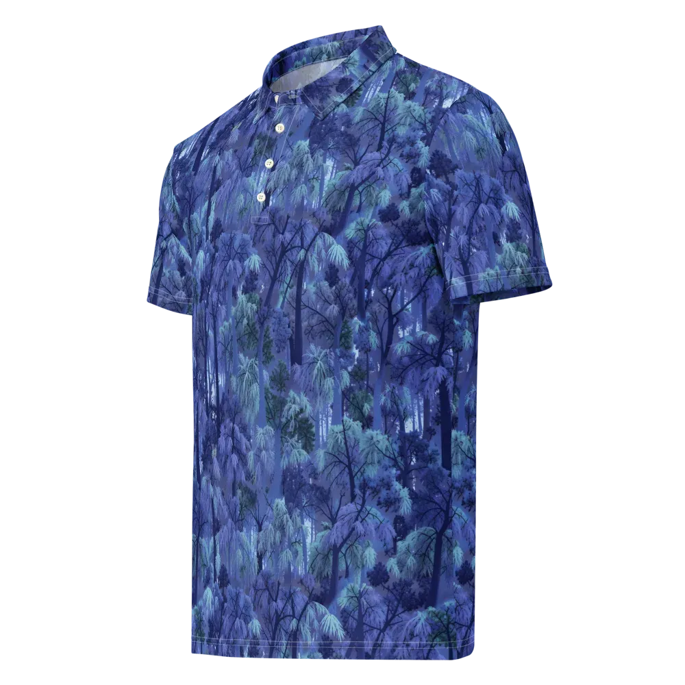 Moonlit Canopy on Men's Slim Fit Polo Shirt — Left Front