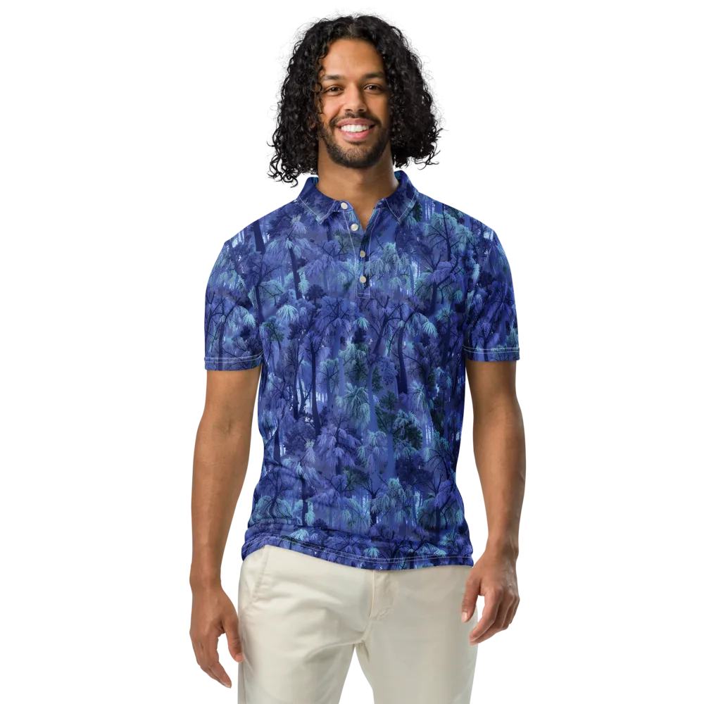 Moonlit Canopy on Men's Slim Fit Polo Shirt — Front