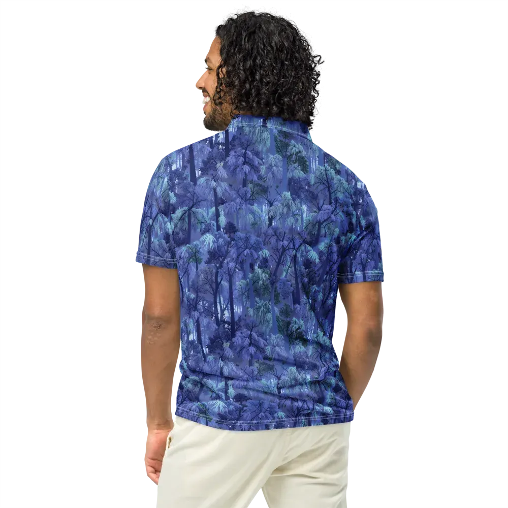 Moonlit Canopy on Men's Slim Fit Polo Shirt — Back