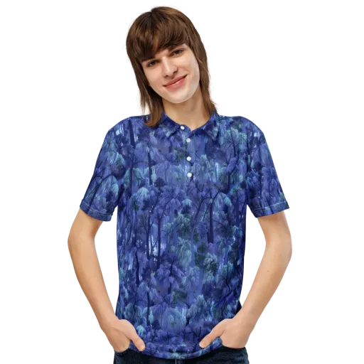Moonlit Canopy on a Men's Slim Fit Polo Shirt