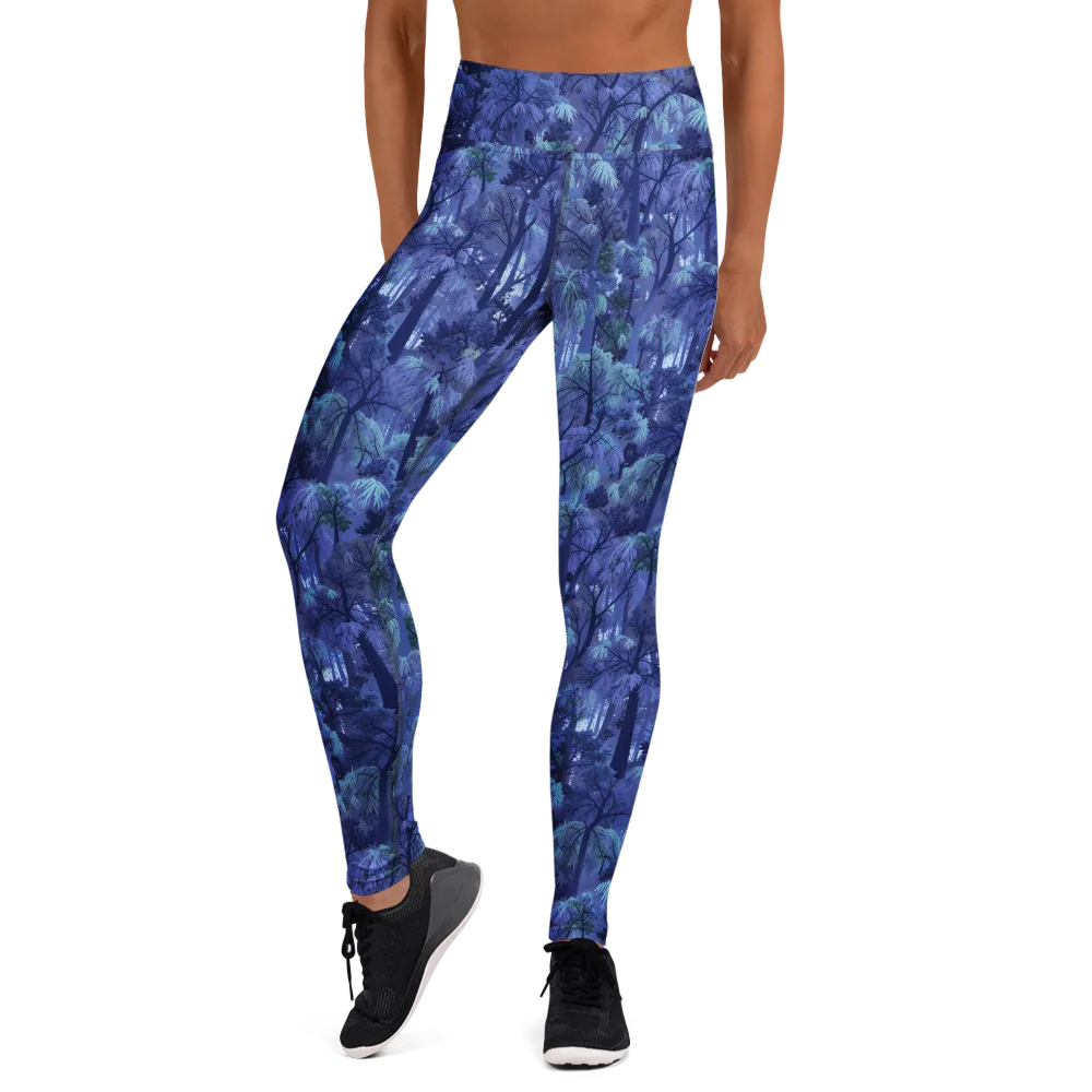 Moonlit Canopy on Yoga Leggings — Front