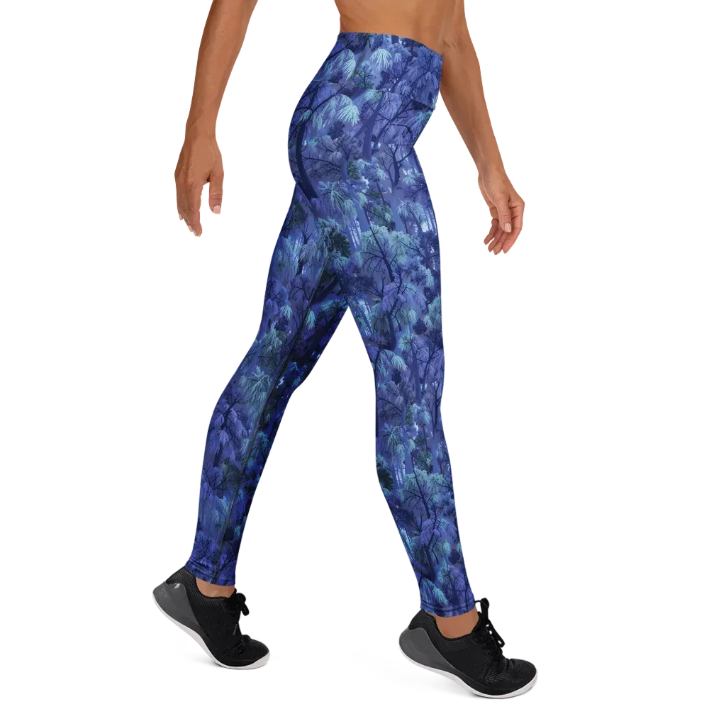 Moonlit Canopy on Yoga Leggings — Right