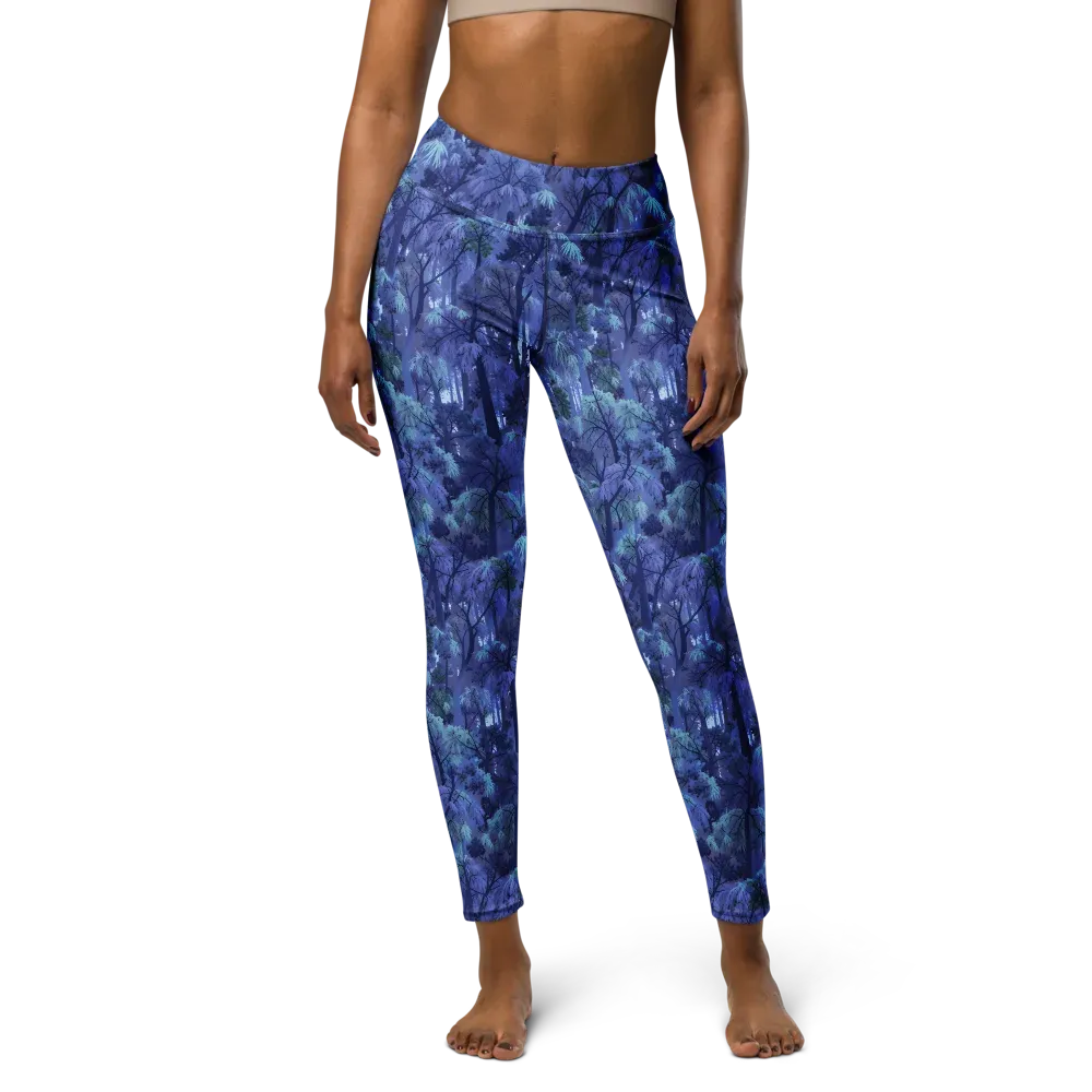 Moonlit Canopy on Yoga Leggings — Front