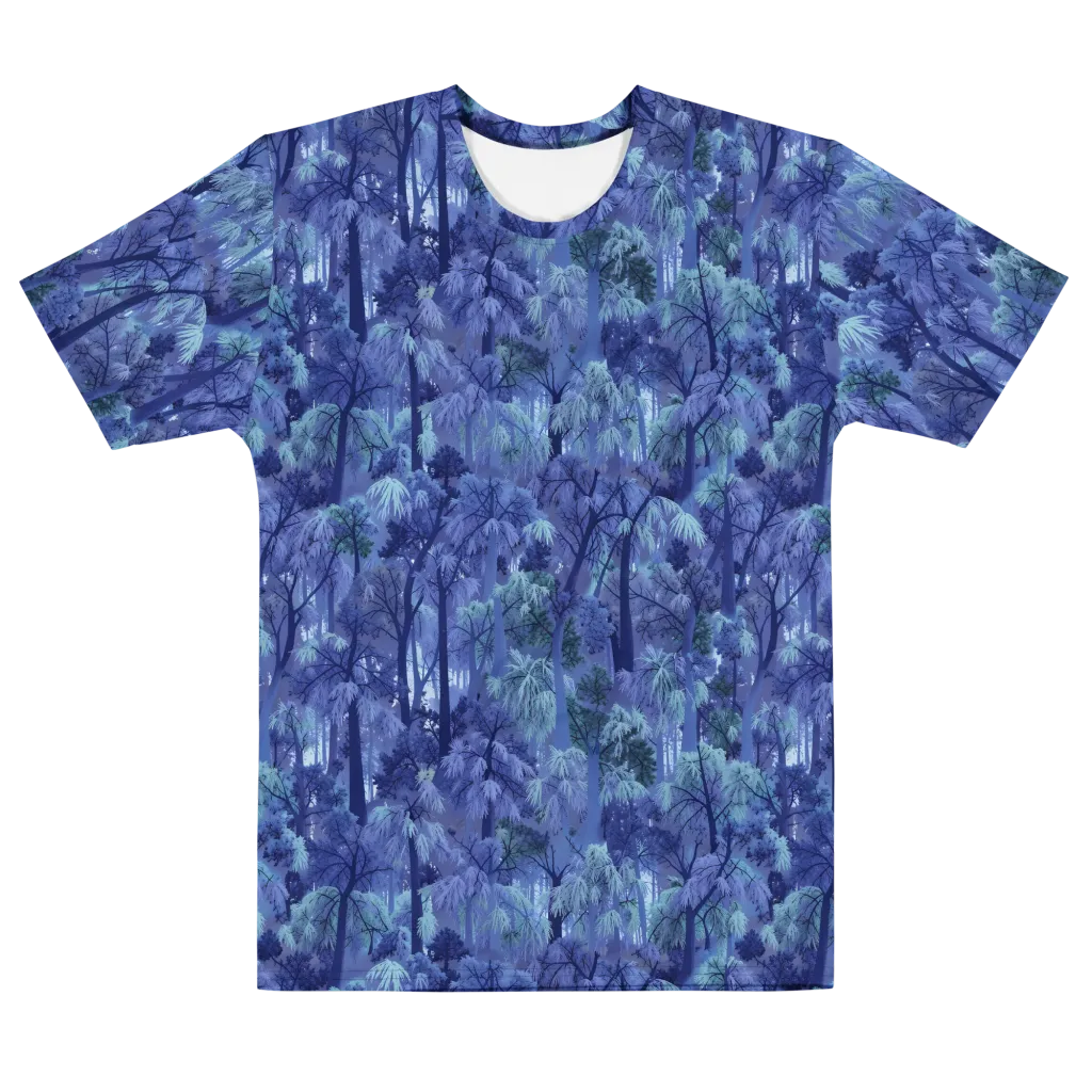 Moonlit Canopy on Men's Cotton Crew Neck T-Shirt — Front