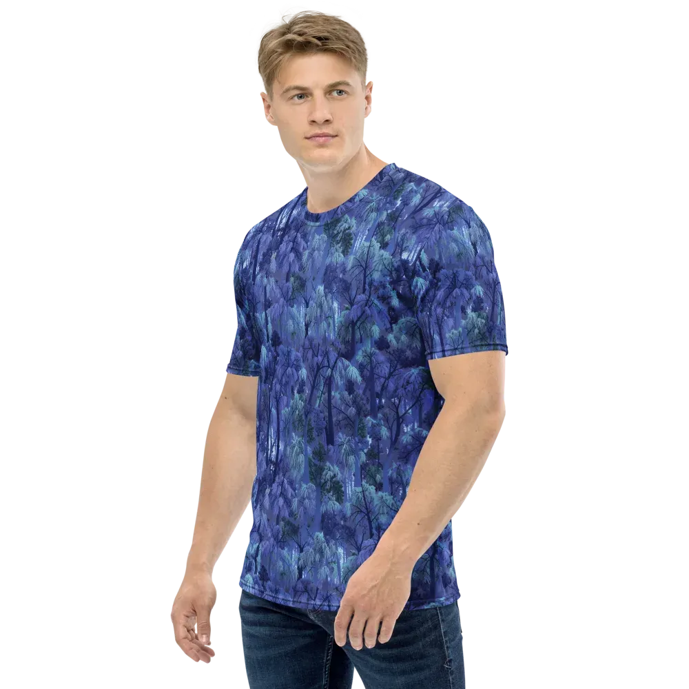Moonlit Canopy on Men's Crew Neck T-Shirt — Left