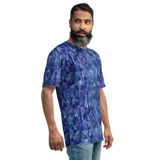 Moonlit Canopy on a Men's Crew Neck T-Shirt