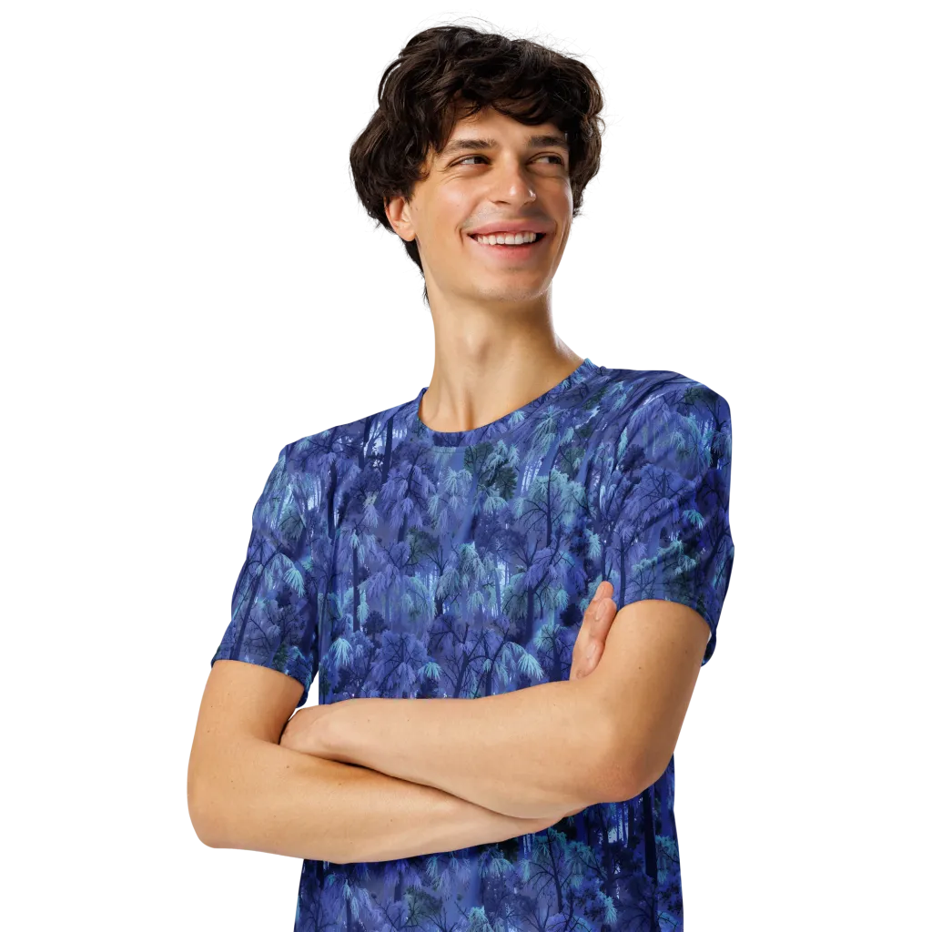 Moonlit Canopy on Men's Crew Neck T-Shirt — Left Front