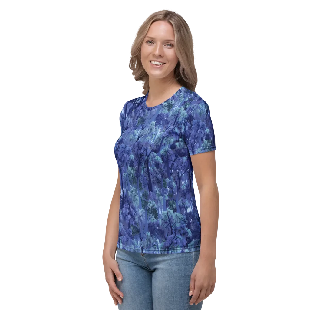 Moonlit Canopy on Women's Crew Neck T-Shirt — Left