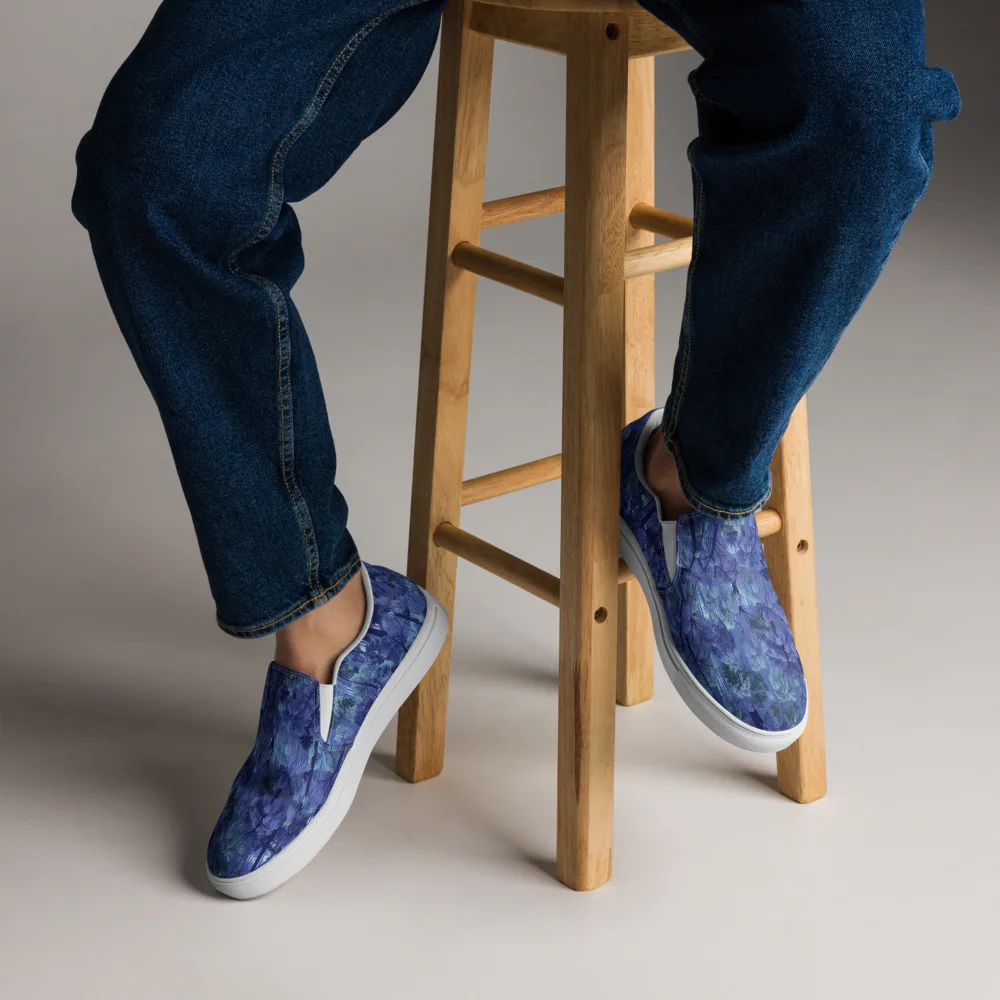 Moonlit Canopy on Men's Slip-On Canvas Shoes — Front