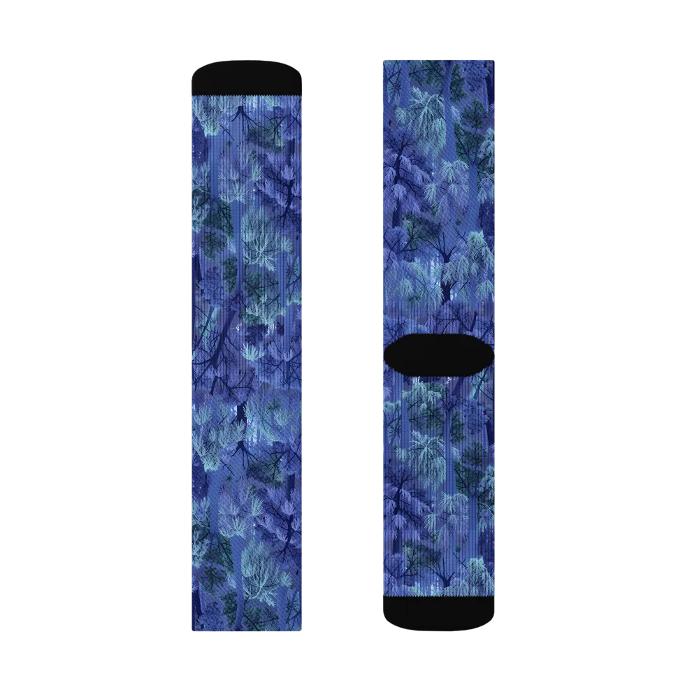 Moonlit Canopy on Socks — Left Sock