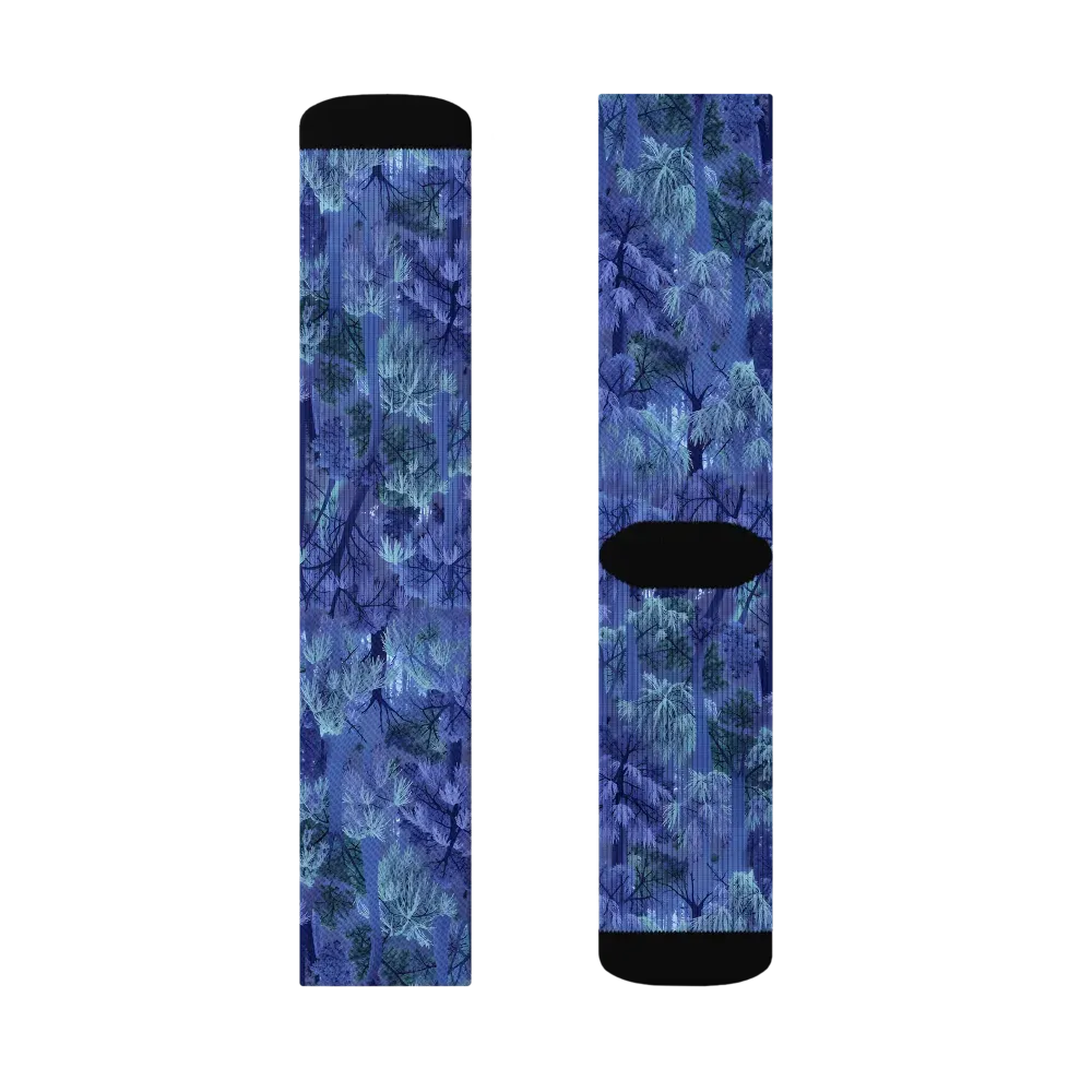 Moonlit Canopy on Socks — Right Sock