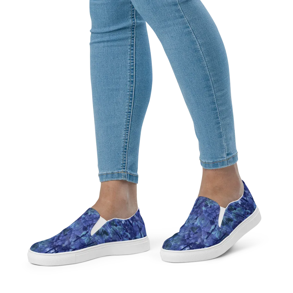 Moonlit Canopy on Women's Slip-On Canvas Shoes — Front
