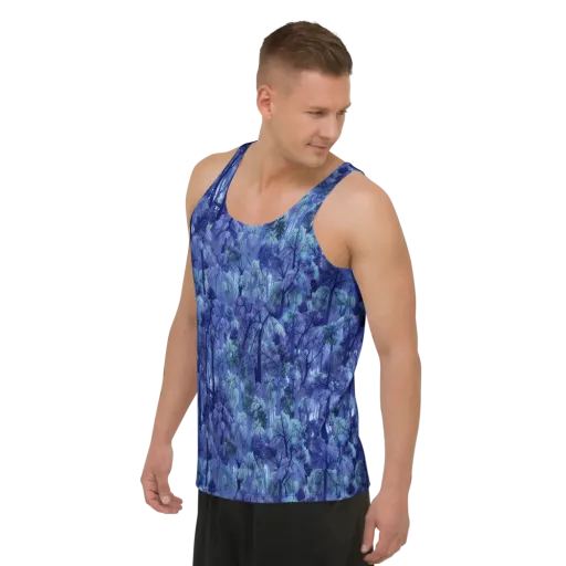 Moonlit Canopy on a Men's Tank Top