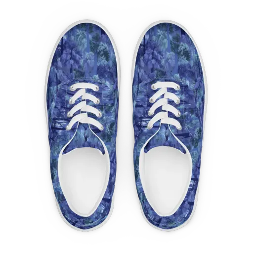Moonlit Canopy on a Men's Lace-Up Canvas Shoes