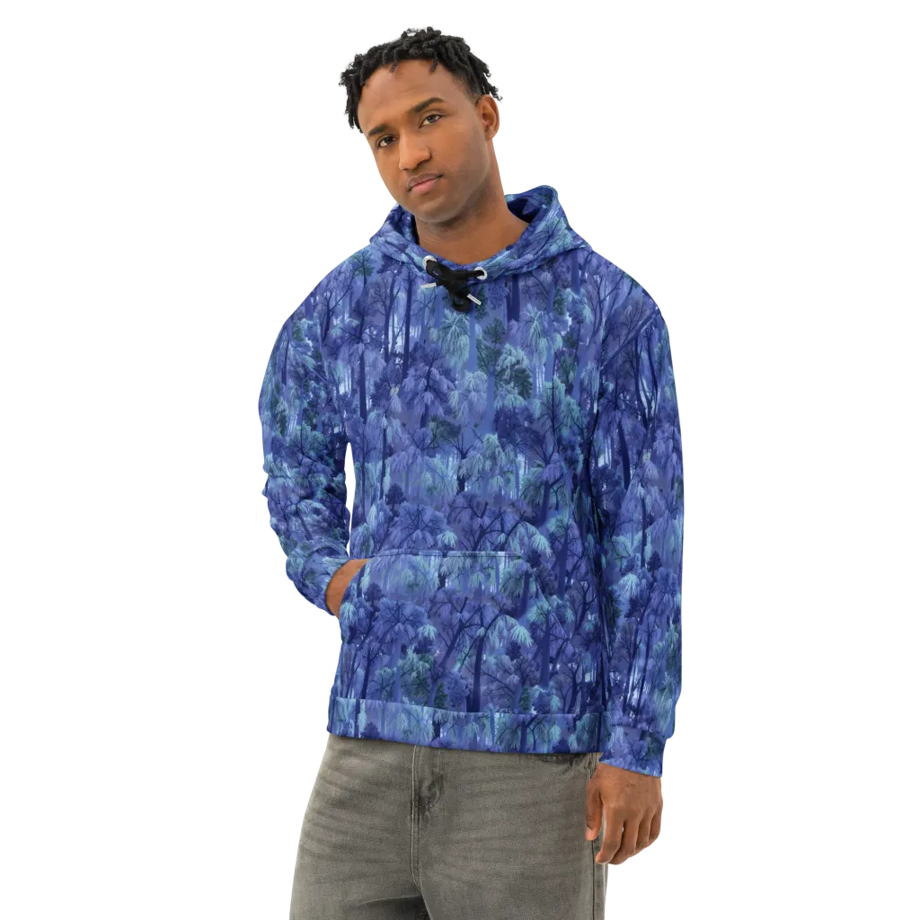 Moonlit Canopy on Cotton Hoodie — Left Front
