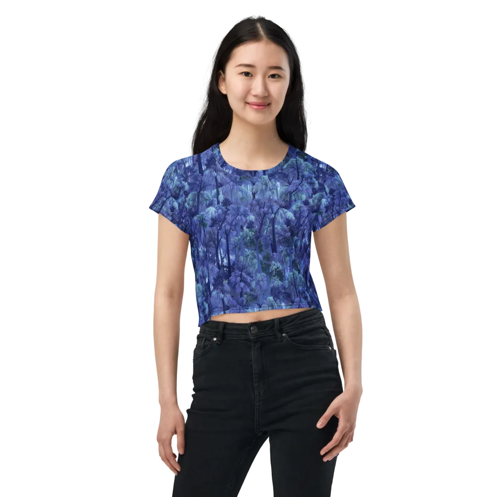 Moonlit Canopy on Crop Tee — Front