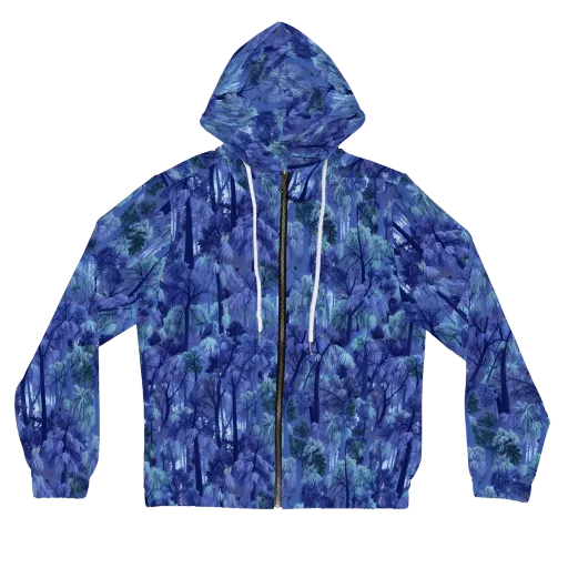 Moonlit Canopy on a Women's Full-Zip Hoodie