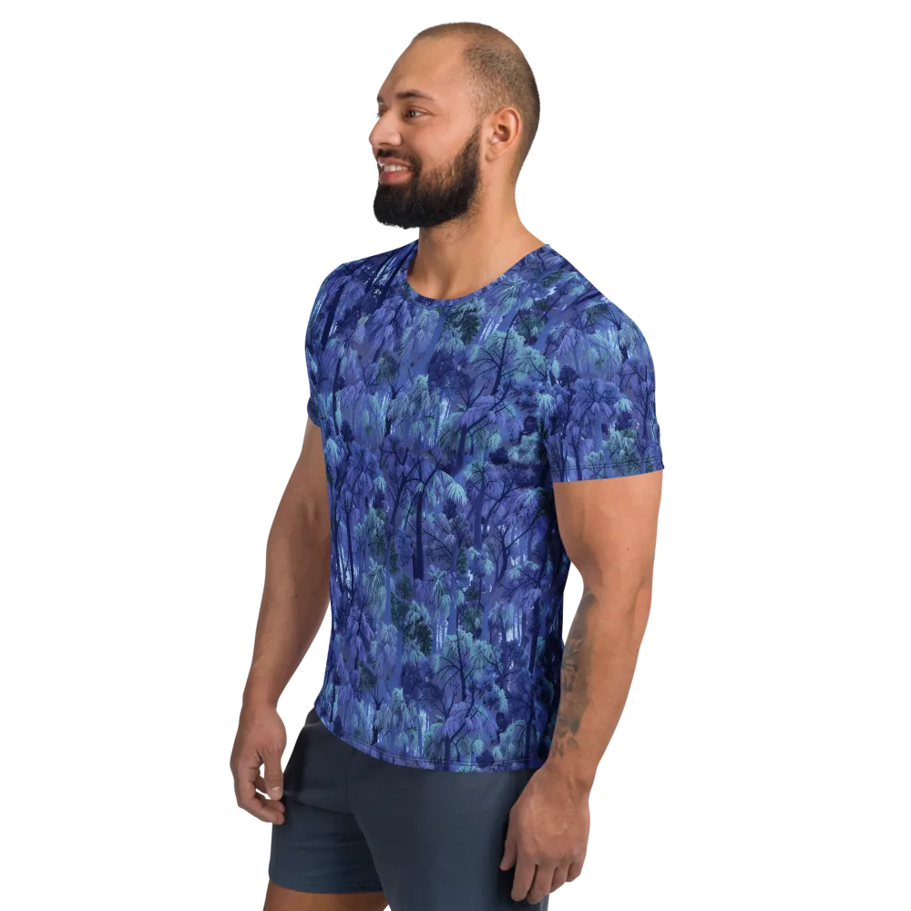 Moonlit Canopy on Men's Athletic T-Shirt — Left