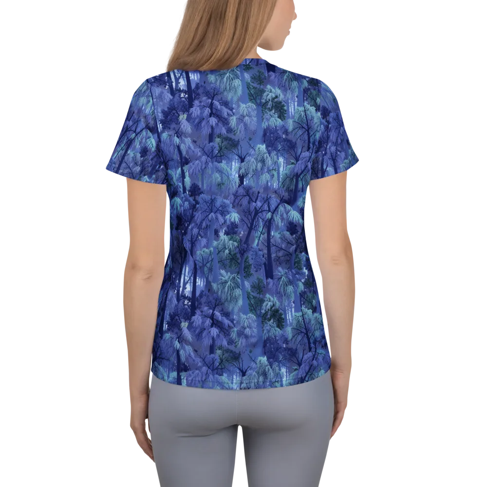 Moonlit Canopy on Women's Athletic T-Shirt — Back