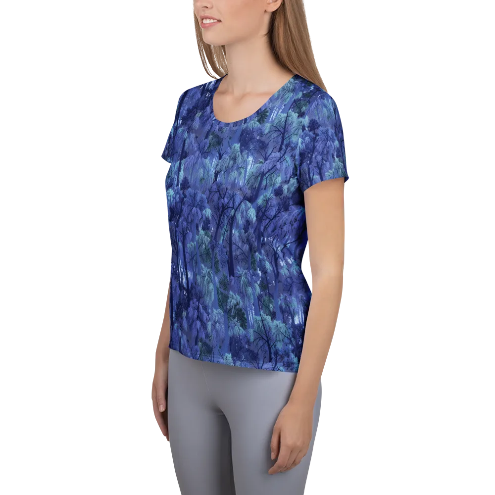 Moonlit Canopy on Women's Athletic T-Shirt — Left