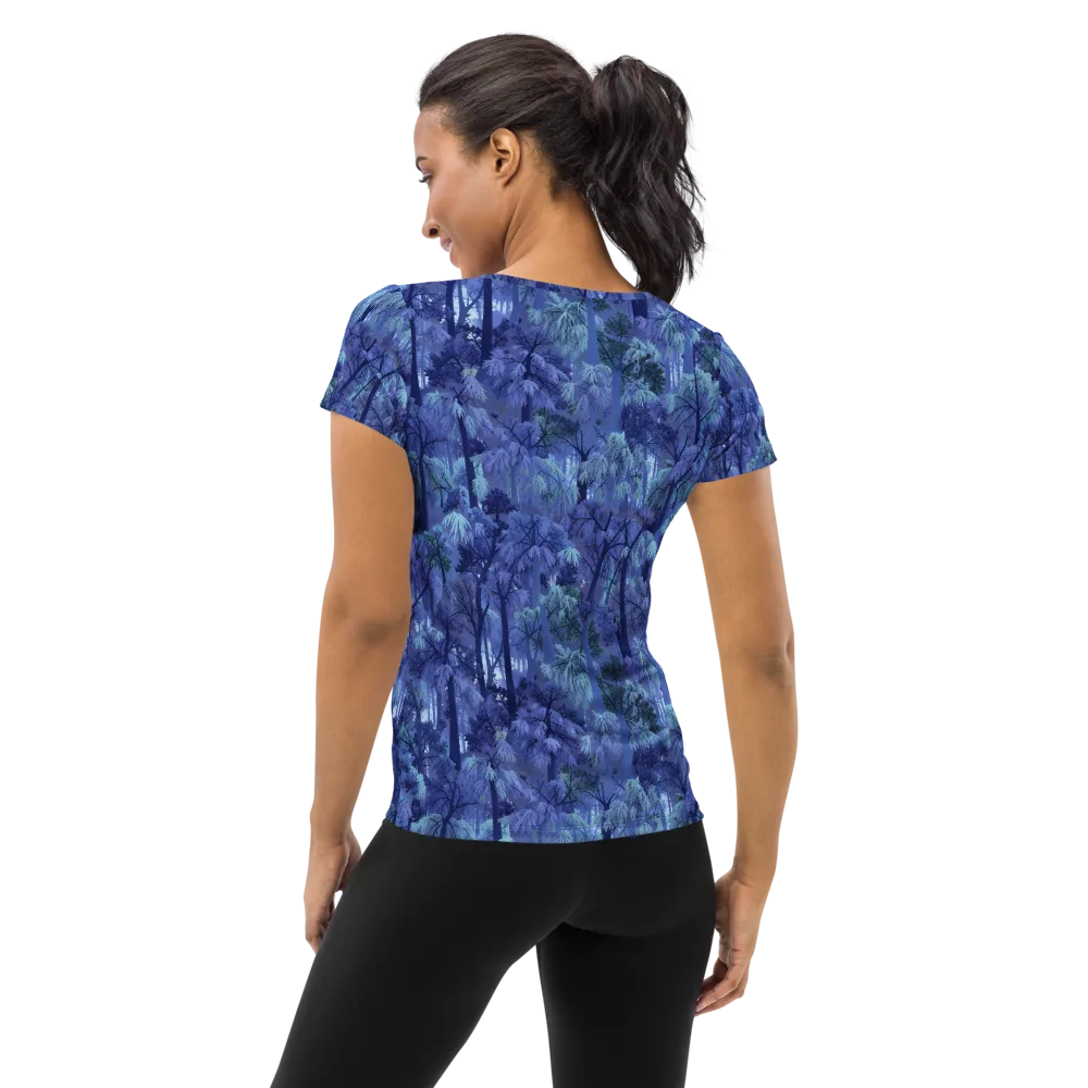 Moonlit Canopy on Women's Athletic T-Shirt — Back