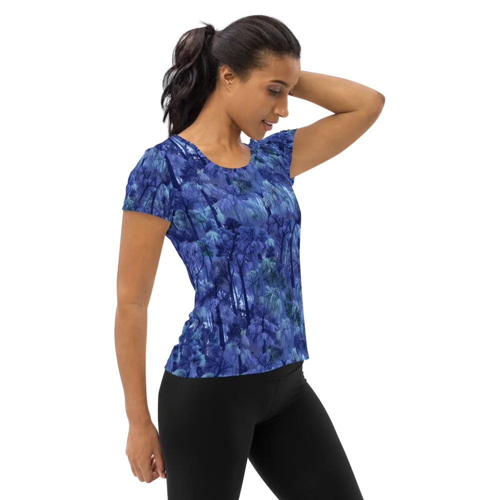 Moonlit Canopy on Women's Athletic T-Shirt — Right