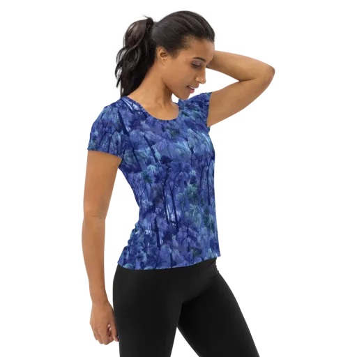 Moonlit Canopy on a Women's Athletic T-Shirt