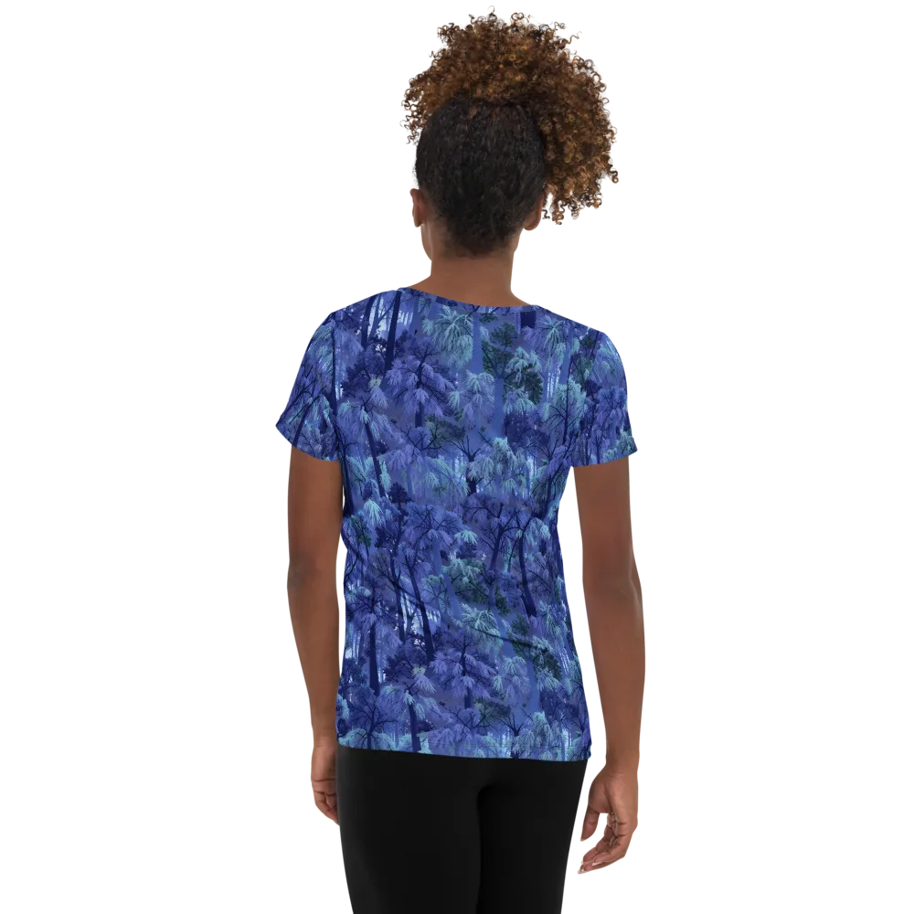 Moonlit Canopy on Women's Athletic T-Shirt — Back