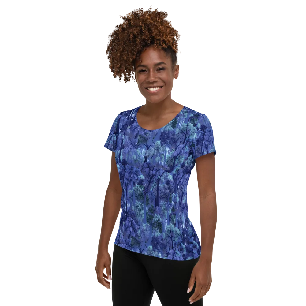 Moonlit Canopy on Women's Athletic T-Shirt — Left