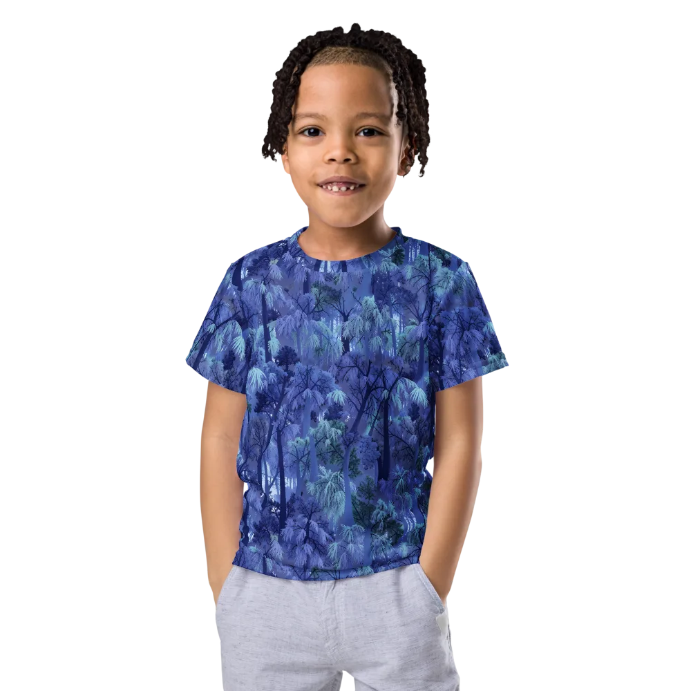 Moonlit Canopy on Kids Crew Neck T-Shirt — Front